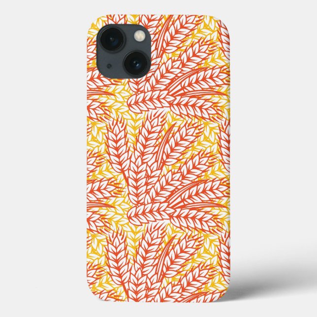 Funda De Case-Mate Para iPhone Ornament with wheat ears (Reverso)