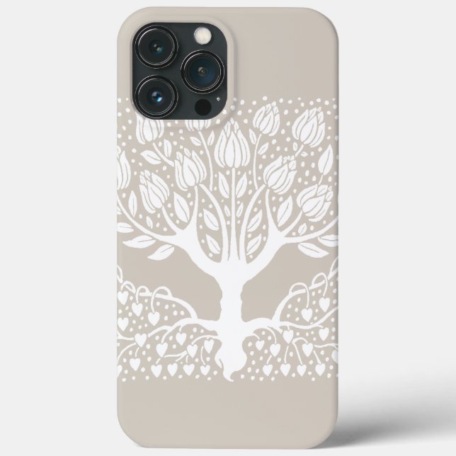 Funda De Case-Mate Para iPhone Ornamental Magnolia Tree by Aubrey Beardsley (Reverso )