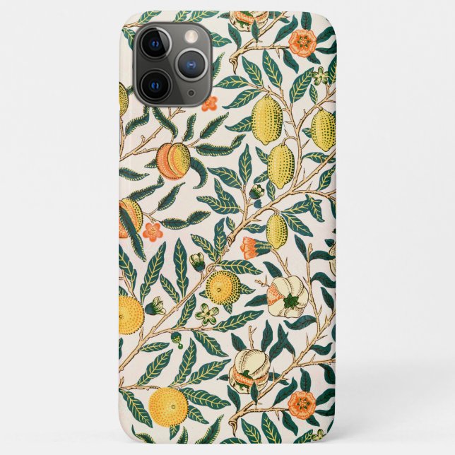 Funda De Case-Mate Para iPhone Ornamento blanco granado William Morris Fruit (Reverso)