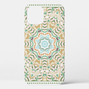 Funda Para iPhone 12 Ornamento colorido decorativo sobre fondo blanco,