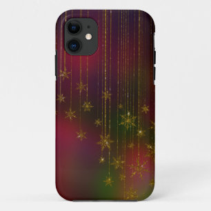 Funda Para iPhone 11 Ornamento de copo de nieve dorado