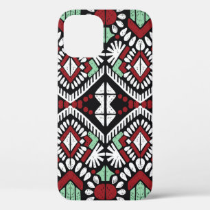 Funda Para iPhone 12 Ornamento de folclore geométrico Ikat. Etnia triba