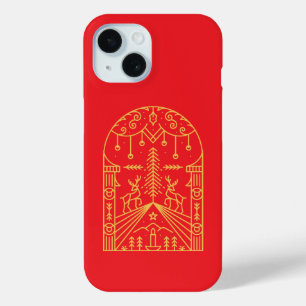 Funda Para iPhone 15 Ornamento de Navidad 1