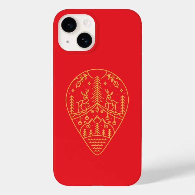 Funda De Case-Mate Para iPhone Ornamento de Navidad 3 (Reverso )