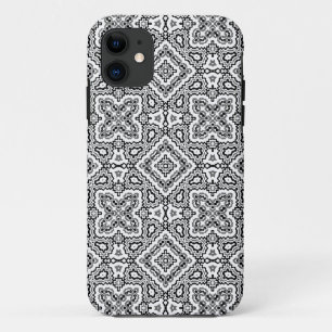 Funda Para iPhone 11 ornamento de patrones étnicos geométricos blanco y