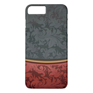Funda Para iPhone 8 Plus/7 Plus Ornamento del vintage rojo y negro