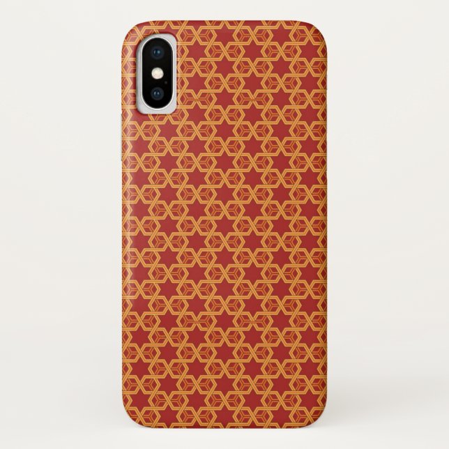 Funda De Case-Mate Para iPhone Ornamento geométrico elegante (Reverso)