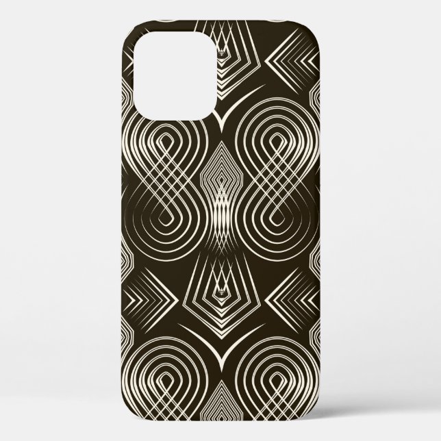 Funda De Case-Mate Para iPhone Ornamento incomparable de estilo Art Deco. Geomet (Reverso )