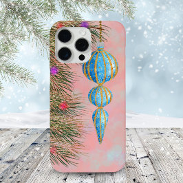 Funda Para iPhone 13 Ornamento navideño vintage con efecto bokeh