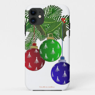Funda Para iPhone 11 Ornamentos coloridos del árbol de Navidad
