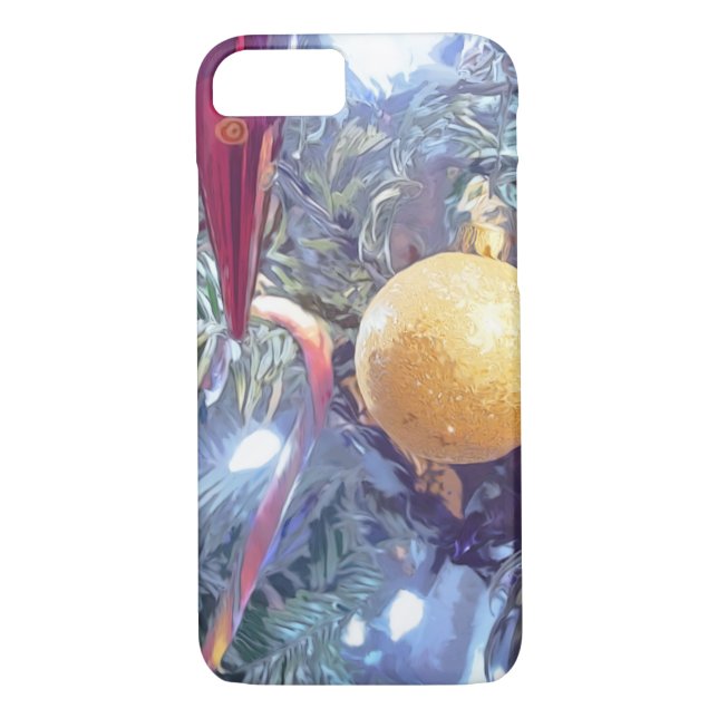 Funda De Case-Mate Para iPhone Ornamentos feriados de invierno (Reverso)