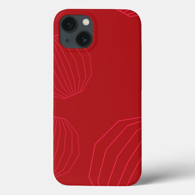 Funda De Case-Mate Para iPhone Ornamentos navideños simples, modernos y fluidos (Reverso)
