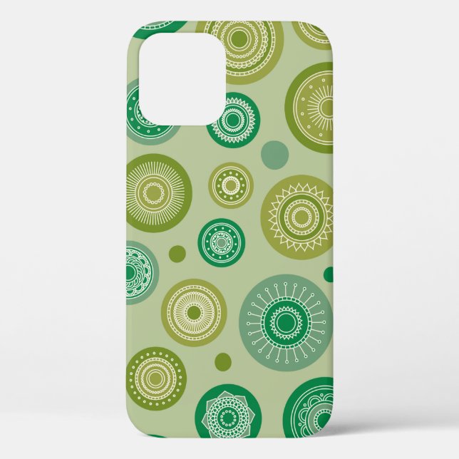 Funda De Case-Mate Para iPhone Ornamentos redondos abstractos con un patrón vinta (Reverso )