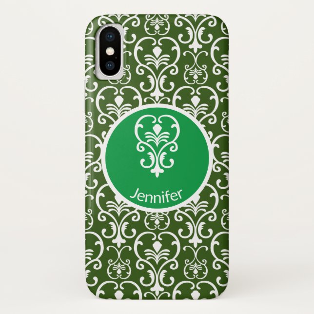Funda De Case-Mate Para iPhone Ornate Damask Patterned (Reverso)