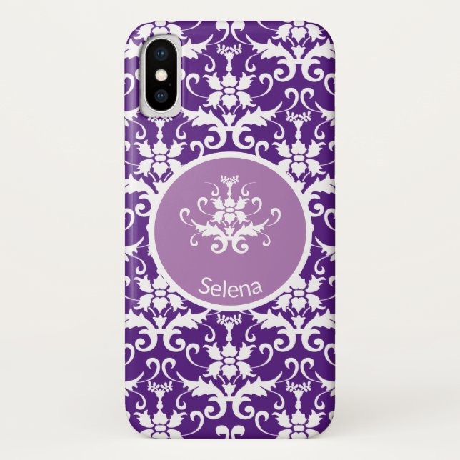 Funda De Case-Mate Para iPhone Ornate Damask Patterned (Reverso)