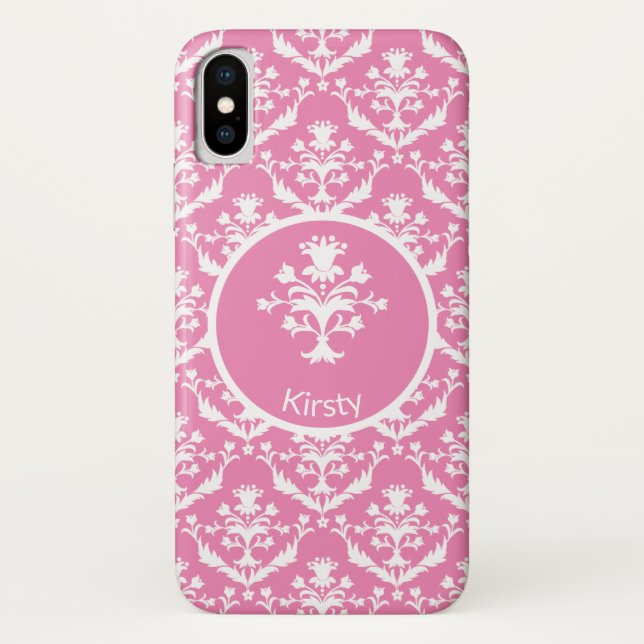 Funda De Case-Mate Para iPhone Ornate Damask Patterned (Reverso)