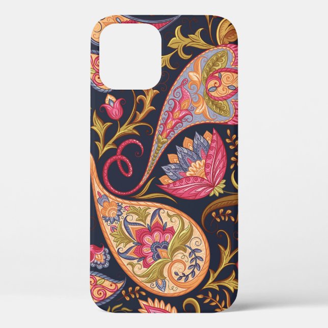 Funda De Case-Mate Para iPhone Ornate Paisley: Elegante Patrón Sin Marea. (Reverso )