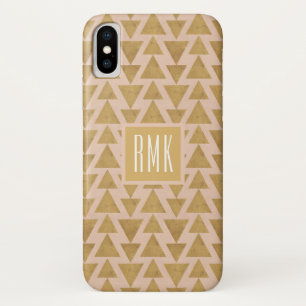 Funda Para iPhone X Oro al aire libre del paso el   del monograma el