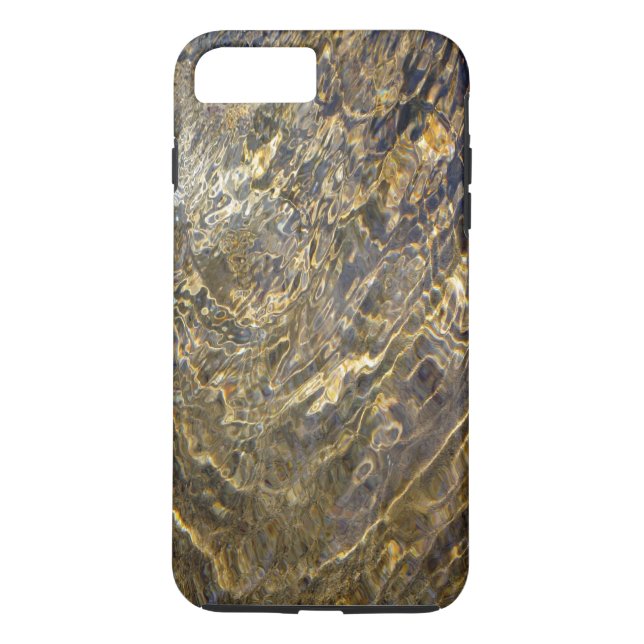 Funda De Case-Mate Para iPhone Oro de agua turbulenta abstracto (Reverso)