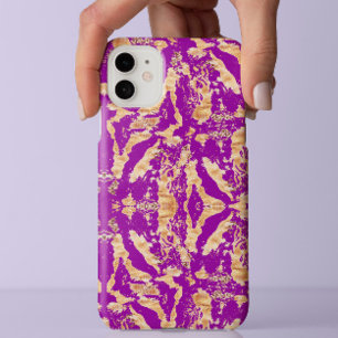 Funda Para iPhone 13 Pro Max Oro de moda sobre marble morado Estética estilo