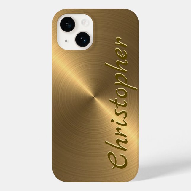 Funda De Case-Mate Para iPhone Oro de titanio Acero inoxidable Metálico (Reverso )