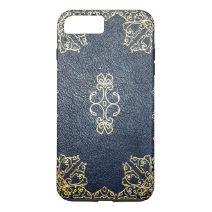 Funda Para iPhone 8 Plus/7 Plus Oro dorado y libro azul
