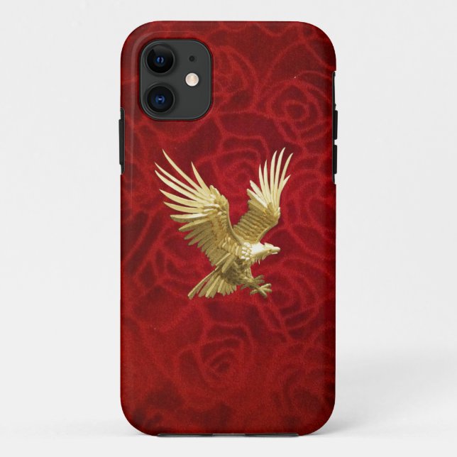 Funda De Case-Mate Para iPhone Oro Eagle del vuelo (Reverso)