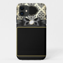 Oro elegante y arco negro