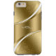 Funda De Case-Mate Para iPhone Oro Luminoso Y Bandas Blancas Modernas (Reverso)