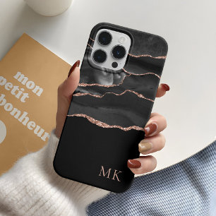 Funda Para iPhone 14 Pro De Case-Mate Oro Moderno y Ágata Negra
