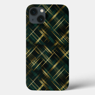 Funda Para iPhone 13 Oro moderno y verde oscuro