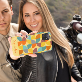 Funda Para iPhone 14 Pro De Case-Mate Oro Naranja amarillo moderno personalizado de medi