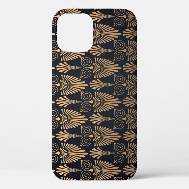 Funda De Case-Mate Para iPhone Oro negro Art Deco: Retro. (Reverso )