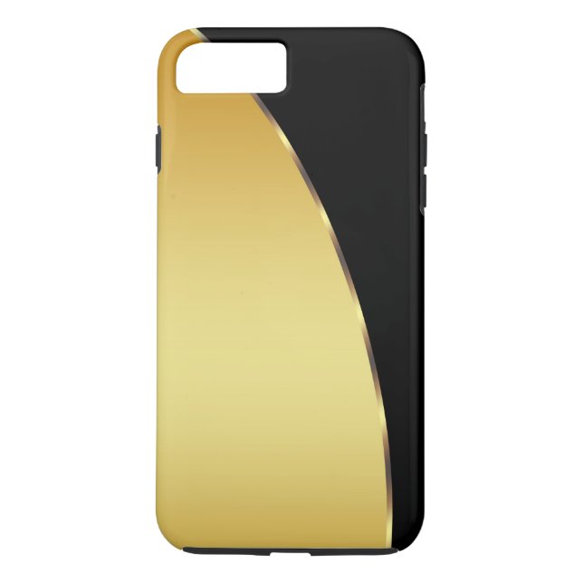Funda De Case-Mate Para iPhone Oro personalizado Metalizado elegante moderno negr (Reverso)
