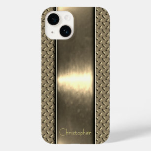 Funda Para iPhone 14 De Case-Mate Oro pulido de titanio Iphone metálico radial 15
