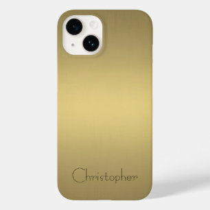 Funda Para iPhone 14 De Case-Mate oro pulido de titanio Material radial y metálico