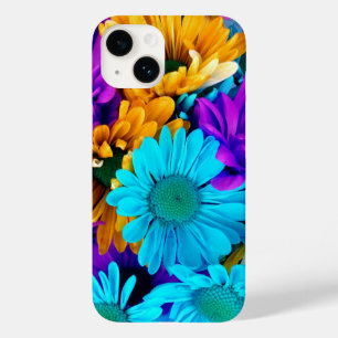 Funda Para iPhone 14 De Case-Mate Oro Púrpura N Daisies Turquesa