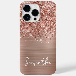 Funda Para iPhone 14 Pro Max De Case-Mate Oro Rosa Brillante Glam Nombre