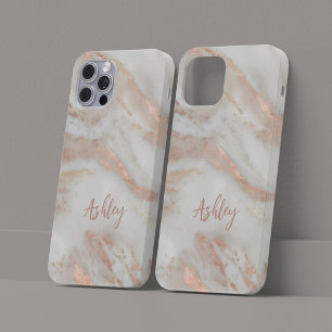 Funda Para iPhone 14 De Case-Mate Oro rosa chica moderna nombre de guión