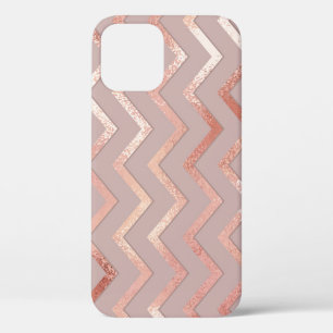 Funda Para iPhone 12 oro Rosa: elegante patrón vintage.