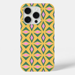 Funda Para iPhone 15 Pro Oro Rosa y Cresta Verde Diversión de Verano