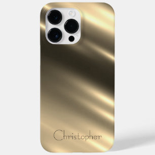 Funda Para iPhone 14 Pro Max De Case-Mate Oro titanio Acero inoxidable Impresión