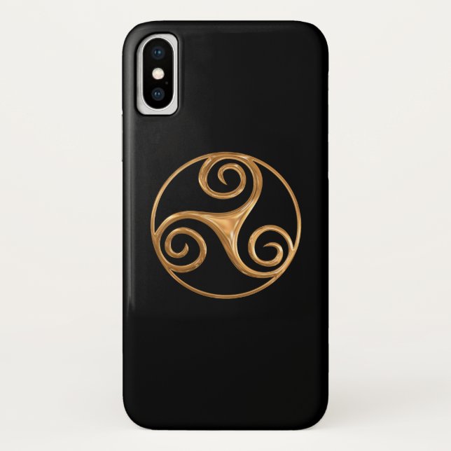 Funda De Case-Mate Para iPhone Oro Triskelion (Reverso)