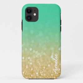 Funda Para iPhone 11 Oro verde azulado Ombre Iphone conocido