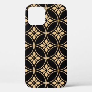Funda Para iPhone 12 Oro y negro: Resumen de la cosecha floral