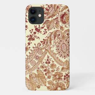 Funda Para iPhone 11 Oro y rosas rojos del cordón