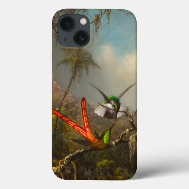 Funda De Case-Mate Para iPhone Orquídea con dos Hummingbirds Heade (Reverso)