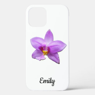 Funda Para iPhone 12 Orquídea Silvestre Morada Flor Tropical