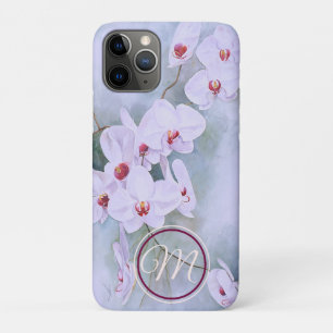 Funda Para iPhone 11 Pro Orquídeas Blancas Florales Ruby Tromada Acuarela