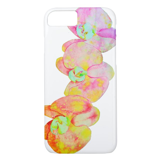 Funda De Case-Mate Para iPhone orquídeas caribeñas, flores acuáticas tropicales (Reverso)